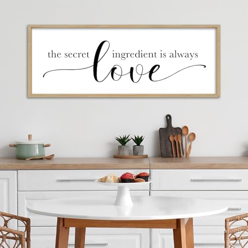 YWMZYKJGS The Secret Ingredient Is Always Love Wall Decor Sign 32...