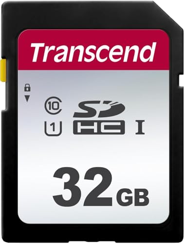 Transcend SDC300S 32GB SDHC Memory Card, Up to 100MB/s, UHS-I U1, Full HD, Class 10 High-Speed SD Card for Canon, Nikon, Sony, Pentax, Kodak, Olympus, Panasonic Digital Cameras