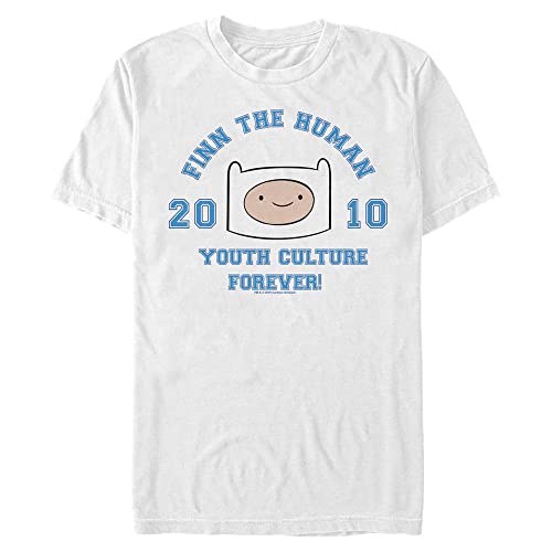 T-Shirt Finn The Human Adventure Time homme grande taille coton coupe vintage 2010