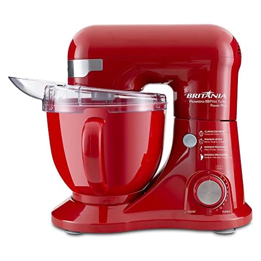 Batedeira Planetária Britânia BBP760VME Power Plus Turbo Vermelho 700W