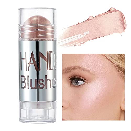 Barra de rubor facial, suave natural, mate, brillante, iluminador hidratante de larga duración, crema para el contorno de la cara regordeta mejilla rubor ligero tinte de mejillas (color #02) Cover