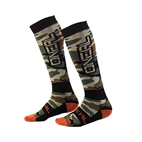 O'Neal | Calcetines de Motocross | Motociclismo Enduro | Material que absorbe el sudor, malla reforzada, tejido duradero | Calcetines PRO MX WOODS CAMO | Negro Verde | Talla única