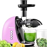 Slow Masticating Juicer,Brecious Cold Press Juicers with 2 Speed Modes & Quiet Motor,Juicers Machines Vegetable and Fruit with Reverse...