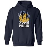 Omufisa Pullin Inspired Bball Graphic - Iowa Zyon Tribute Unisex Hooded Sweatshirt (Navy, X-Large)