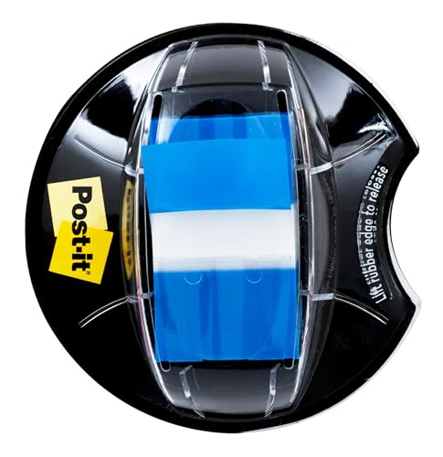 Post-it Flags, 200/High Volume Desk Grip Dispenser, 1 in Wide, Blue (680-HVBE)