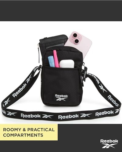 Image of Reebok Womens Small Crossbody Sling Shoulder Bag Lightweight Compact Purse