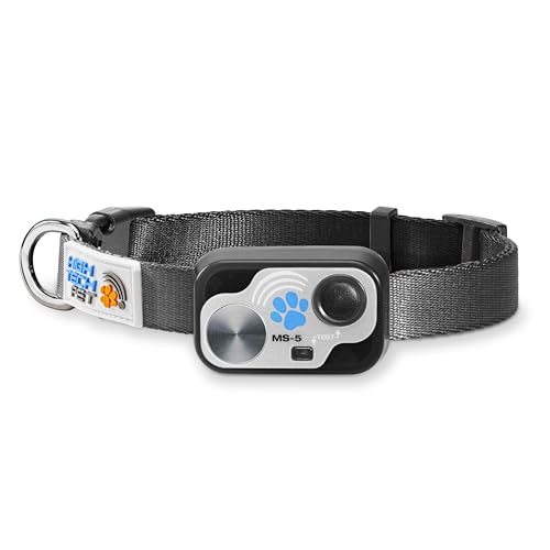 Genuine MS-5 Designer Series Automatic Pet Door Collar Tested & Certified by High Tech Pet for Dogs and Cats - Complies with Power Pet Door Performance Warranty Waterproof (Black Dog)