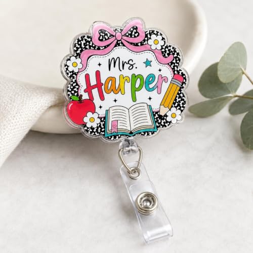 Teacher Badge Reel, Custom Notebook Teacher Badge Holder Retractable Clip, Thank You Teachers Appreciation Gifts, Classroom Decor Supplies Must Haves, Back to School Gifts for Teacher - Image 8