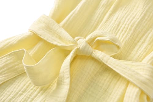 Image of TADO MUSLIN Organic Cotton Toddler Bathrobe, Soft and Breathable Baby Robe for Kid, Boy& Girl Hooded Robe Muslin
