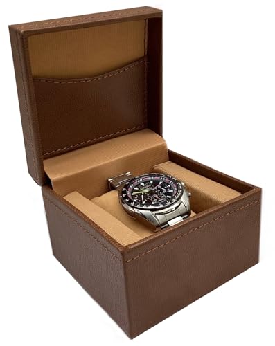Image of Watch Organiser Display Box Made in Leatherette and Suede with Contarst thread Topstitch | For Men &Women | Gift For Any Occasion (Set of 2 - Black &Tan)