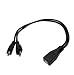 SinLoon 30cm Double Mirco USB Charge Y Splitter Cable, Micro USB 5P Female jack to 2 Micro 5pin male Y Splitter Charge cable for Samsung, HTC, Android phones(MIRCO F-2MIRC M)