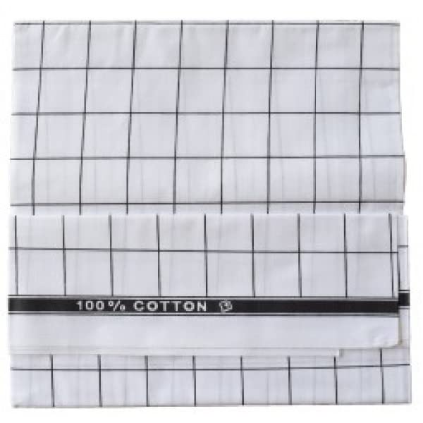 Kingnqueenz.com White Check Cotton Dhotis,Mundus Lungies Pack of 1-picture-16