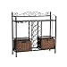 Celtic Bakers Rack w/ Wine Storage - Gunmetal Gray
