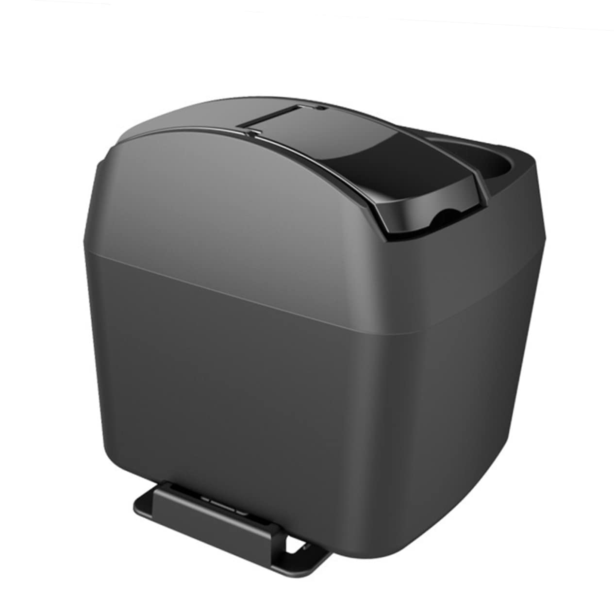 Multifunktionaler Auto Mülleimer mit Getränkehalter aus Abs und Pp, Schwarz | Verstellbarer Sockel, Geeignet für Aschenbecher und Tücher im Fahrzeug, Kompakte Aufbewahrungsbox