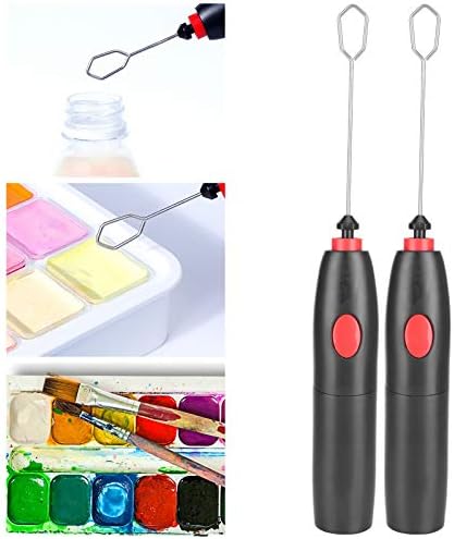 2Pcs Resin Casting Electric Mixer, Portable Paint Electric Mixer Blending Making DIY Crafts for Art Gouache Painting Drawing
