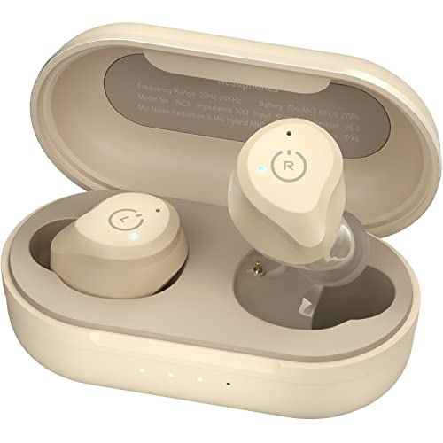 Image of TOZO NC9 Hybrid Active Noise Cancelling Wireless Earbuds, in Ear Headphones IPX6 Waterproof Bluetooth 5.3 Stereo Earphones, Immersive Sound Premium Deep Bass Headset Khaki