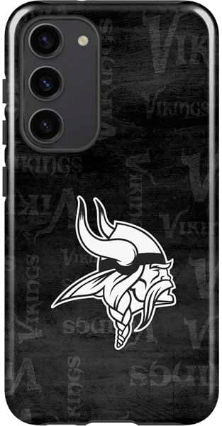 Skinit Pro Phone Case Compatible with Galaxy S23 Plus - Officially Licensed NFL Minnesota Vikings Large Logo Design