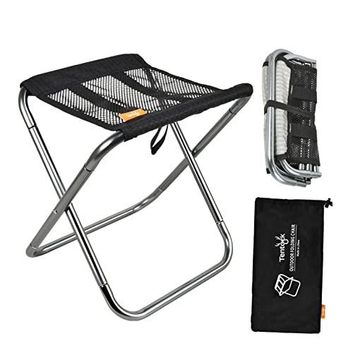 Tabourets pliants portables de camping Tentock mini chaise noire de randonnée - 2
