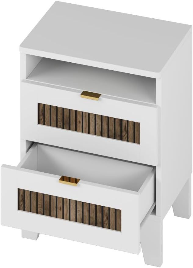 4-Piece Bedroom Set, Queen Size - 'juego de recamaras Queen completo' with Farmhouse Design, Ample Storage, Stylish Metal Handles