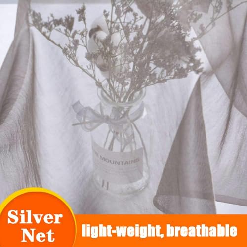 Tissu Faraday anti-ondes en maille d'argent conducteur de 1,5x2m pour blindage RFID et lit