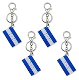 JccNow 4Pcs Honduras Flag Double-sided Acrylic Car Motorcycle Keychain,with Rings and Lobster Claw Clasps Honduran Flags Men and Women Style Car Key Chain Gifts Decoration