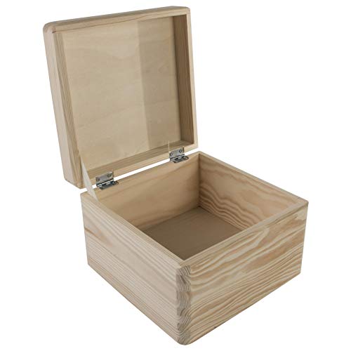 Scatola portaoggetti quadrata piccola in legno