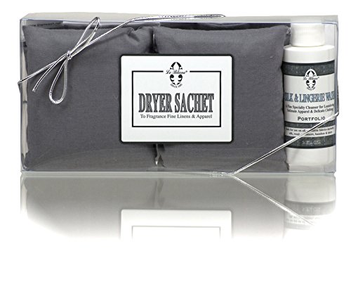 LE BLANC Portfolio Dryer Sachet 2-Pack with 2 FL. OZ. Bottle of Coordinating Specialty Wash, One Pack