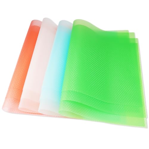 12 Pièces Tapis de Réfrigérateur Antibactérien, Antidérapant Tapis de Tiroir Lavable Tapis Refrigerateur, Tapis De Frigo Anti-Moisissure, Anti-Humidité...
