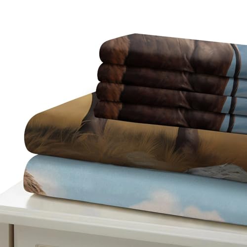 Parure de lit bison fermeture éclair housse microfibre douce pour ado