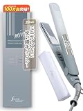 SALONMOON ミニ ヘアアイロン ストレート 20mm 2WAY 軽量 コンパクト 高速起動 ダブルマイナスイオン 80〜230℃ デジタル表示 海外対応 ミラーチタニウムプレート 前髪 (ムーングレー) サロンムーン AM20GRm