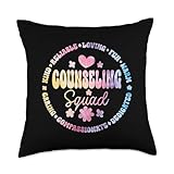Groovy Counseling Squad Office Appreciation Back to School Throw Pillow
