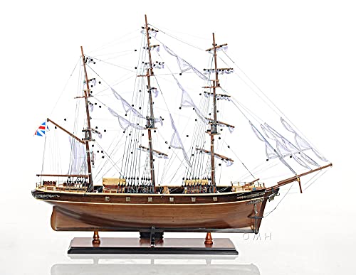Old Modern Handicrafts Cutty Sark Clipper Ship Model - Fully Assembled Ship Model - Exquisite Decorative Piece for Home & Office- 34.0L x 12.0W x 27.5H Inches