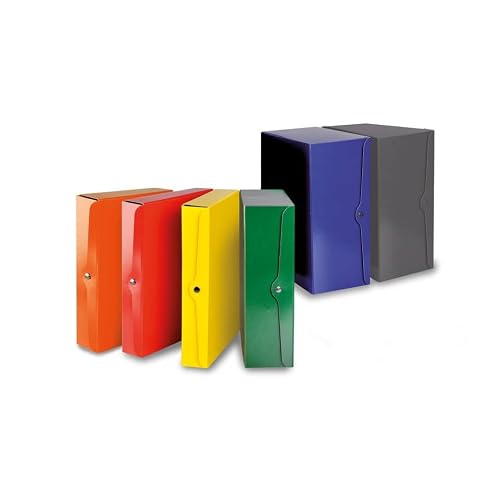 Portaprogetti Con Bottone Euro-Cart Presspan Monolucido 25X35 Cm Dorso 6 Cm