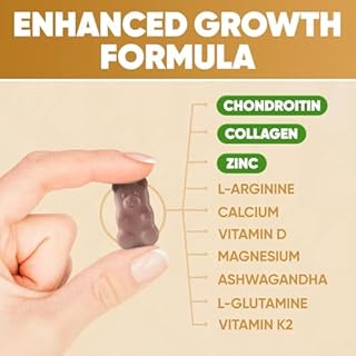 Gomme gommose vitaminiche per aumentare la crescita in altezza, integratore Grow Tall Maximizer, multivitaminico per bambini, ragazzi e ragazze, adulti