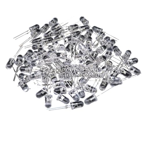 100�� �z���C�g-�p�[�v�� | 100�� F5 LED �_�C�I�[�h 5mm �A�\�[�g�L�b�g �z���C�g �O���[�� ���b�h �u���[ �C�G���[ �I�����W �s���N �p�[�v�� �E�H�[���z���C�g DIY �L�b�g �����_�C�I�[�h Bxv