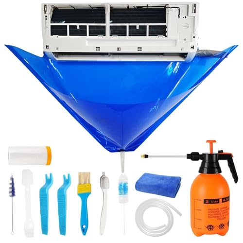 Luftk- Reinigungsset- Mini Split AC Reinigungsset mit wasserdichter Klimaanlagenabdeckung für den Heimgebrauch, Klimaanlagenschutz und Waschzubehör