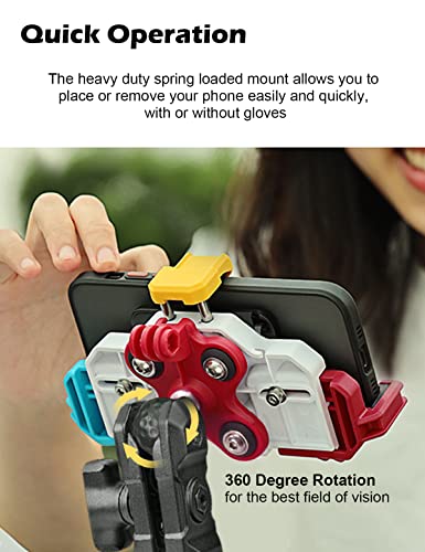 Windfrd Vibration Dampening Motorcycle Phone Mount With Action Camera Mount, Anti Vibration Cell Phone Holder With Handlebar U-Bolt Base, Waterproof, Fits Most Bike Atv And Harley Davidson #TOP1