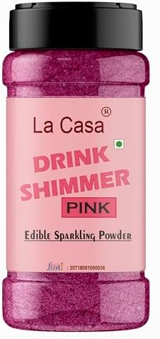 La Casa Drink Shimmer | Pink | Edible Shine/Glow For Drinks/Liquids | 50gm |