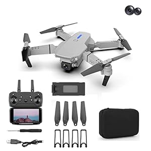Dual HD 1080P Camera Mini Drone for Kids and Adults - RC Quadcopter With Altitude Hold, 360° Flip, Rechargeable - Toys Gifts for Boys Girls - Includes Drone Case Bag