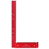 12 inch Try Square Ruler with 0.7mm Mechanical Pencil and 0.7mm Lead Refill, Carpenter Precision Woo