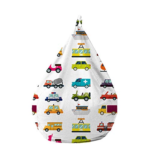 Funda para puf – Almacenamiento de animales de peluche extraíble y lavable para puf con cremallera, no incluye relleno