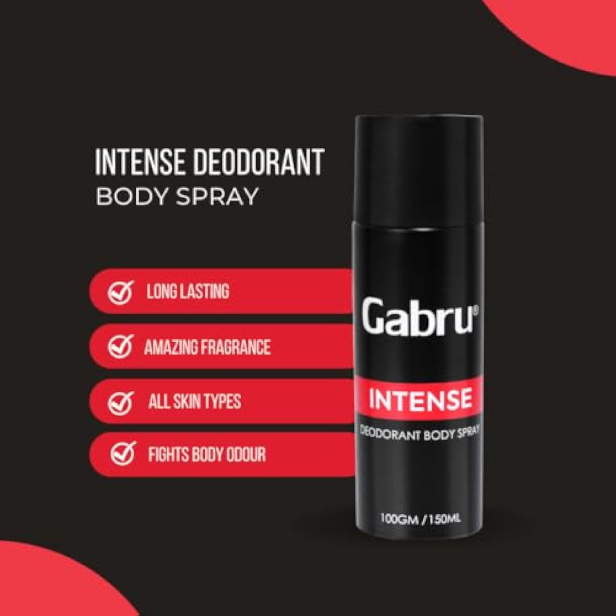 Men's Intense & Mystery Deodorant Body Spray Combo