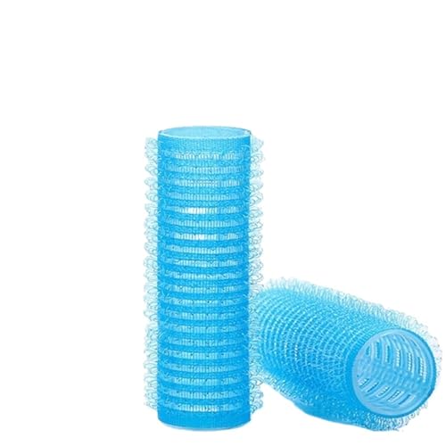 6 pezzi Rulli for capelli autoadesivi 6 pezzi Bigodini senza calore Nessun condimento termico Frangetta for capelli Volume Gancio autoadesivo Strumenti for lo styling fai da te Bigodini(Blue,25mm)