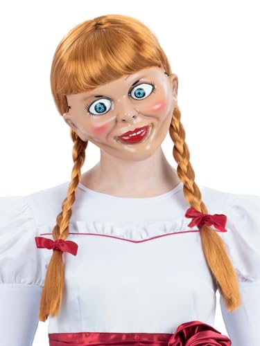 Smiffys Parrucca Annabelle, Lunga, trecce con nastri Halloween