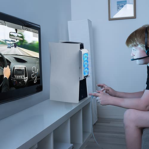 Cooling Fan For Ps5 Accessories With 3 Cooling Fans, Luckit Upgraded Quiet Cooler Fan With Usb Port And Led Light For Playstation 5 Console Digital #TOP6