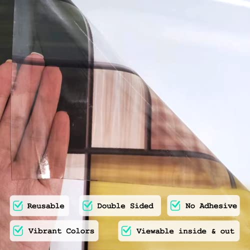 Flortlias SE114-F Geometric Stained Glass Door Film thumb #4