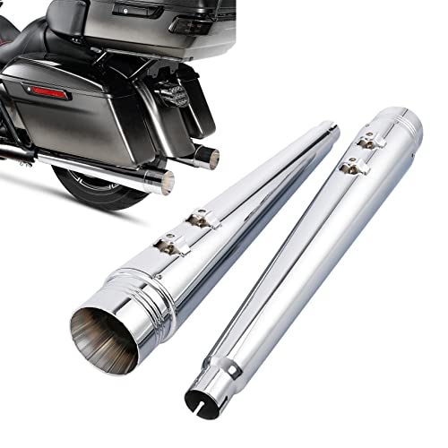 Tuyaux d'échappement silencieux moto 4 pouces Harley Electra Glide Street Glide 1995-2016