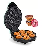 Donut Maker, superficie antiadherente eléctrica hace 7 pequeñas donuts Mini Donut Maker, Mini Donut Maker Creador de panqueques para desayuno, aperitivos, postres y más, azul