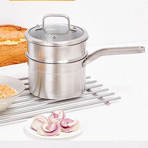 Vaporera pequeña de Acero Inoxidable, suplemento alimenticio for bebés de una y Dos Capas, Olla sin Recubrimiento, vaporera pequeña for el hogar