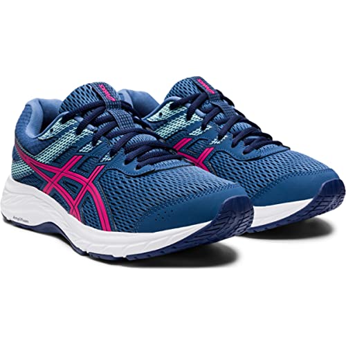 Asics Women's Gel-Contend 6 Running Shoes, 7, Grand Shark/Pink Glo #TOP2